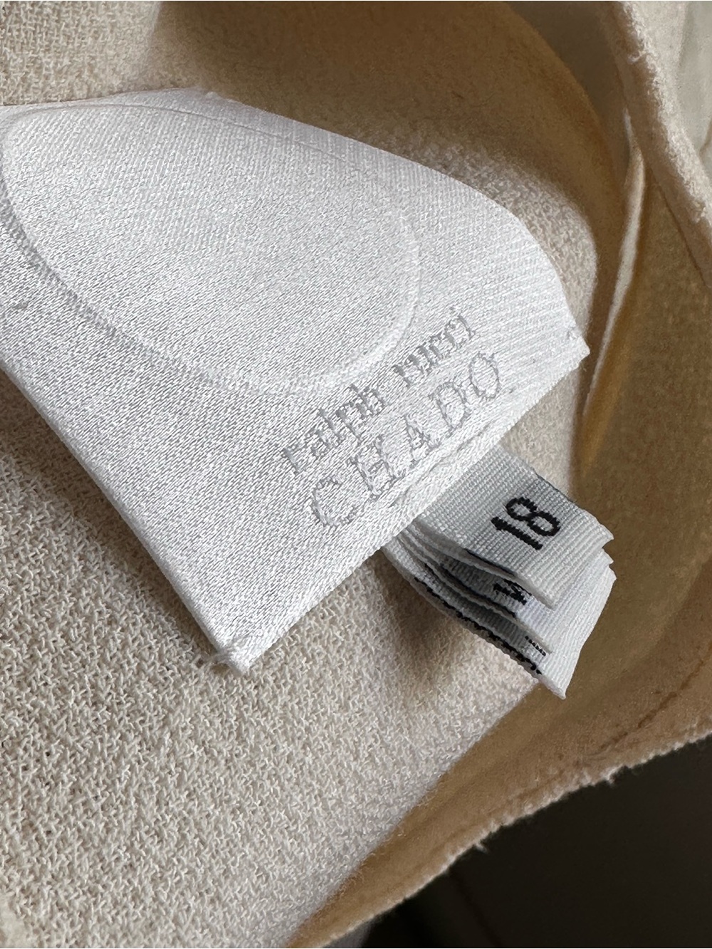 Ralph Rucci CHADO 100% Wool Jacket Ivory Mesh Panel Architectural Size 18 - Picture 3 of 12